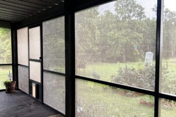 Fixed screens and door for outside patio area in Shreveport, LA